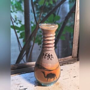Vintage Layered Sand Art in Glass Bottle from Petra
